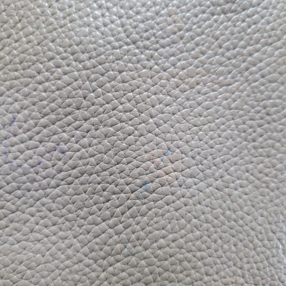 Coach Neutral Gray Pebble Leather Shoulder Bag - Picture 8 of 10